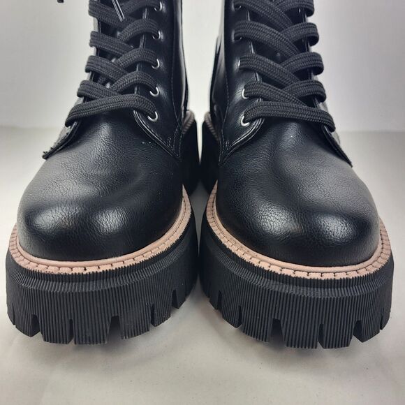Dolce Vita Women's Glisten Lug Sole Lace Up Combat Boots Black Size 6.5 - Picture 6 of 11